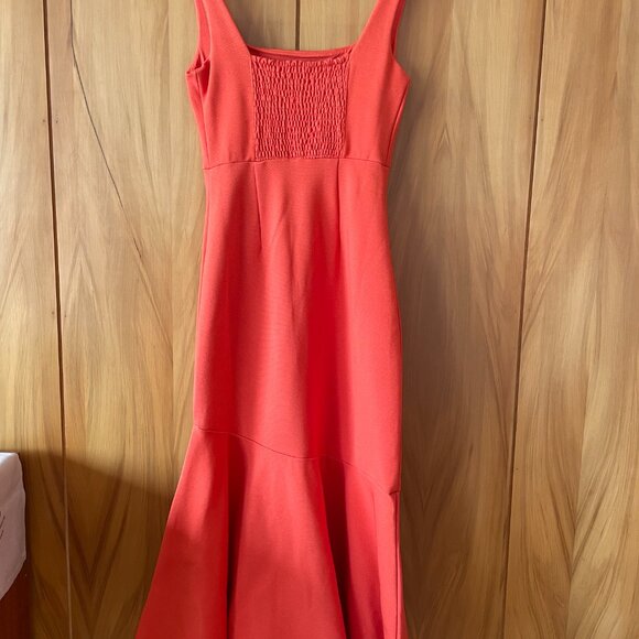 NWT Anthropologie Orange Mermaid Midi Dress XS - Picture 6 of 9